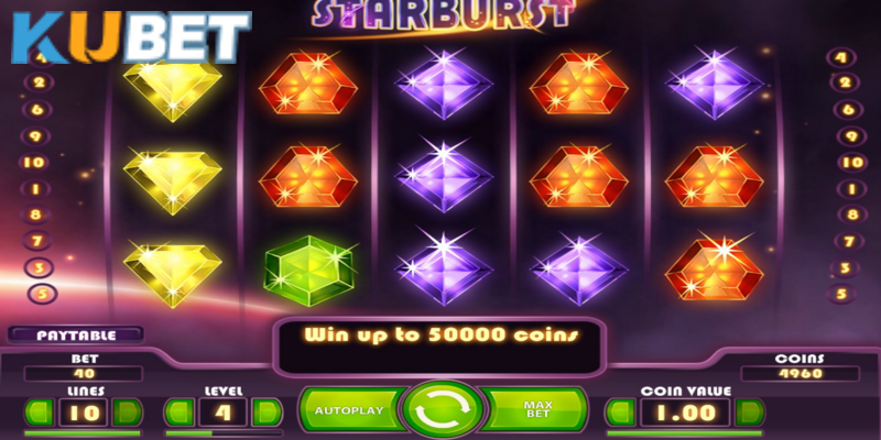 Quay thưởng game Starburst với quy tắc đơn giản